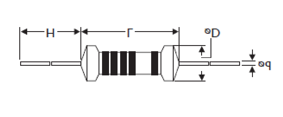 47k ohm resistor Dimensions