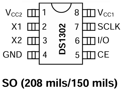 ds1302 pin SMD DIP